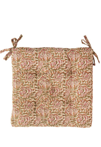 Coussin de chaise matelassé à motif floral