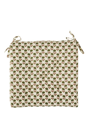 Coussin de chaise motif petits arbres verts