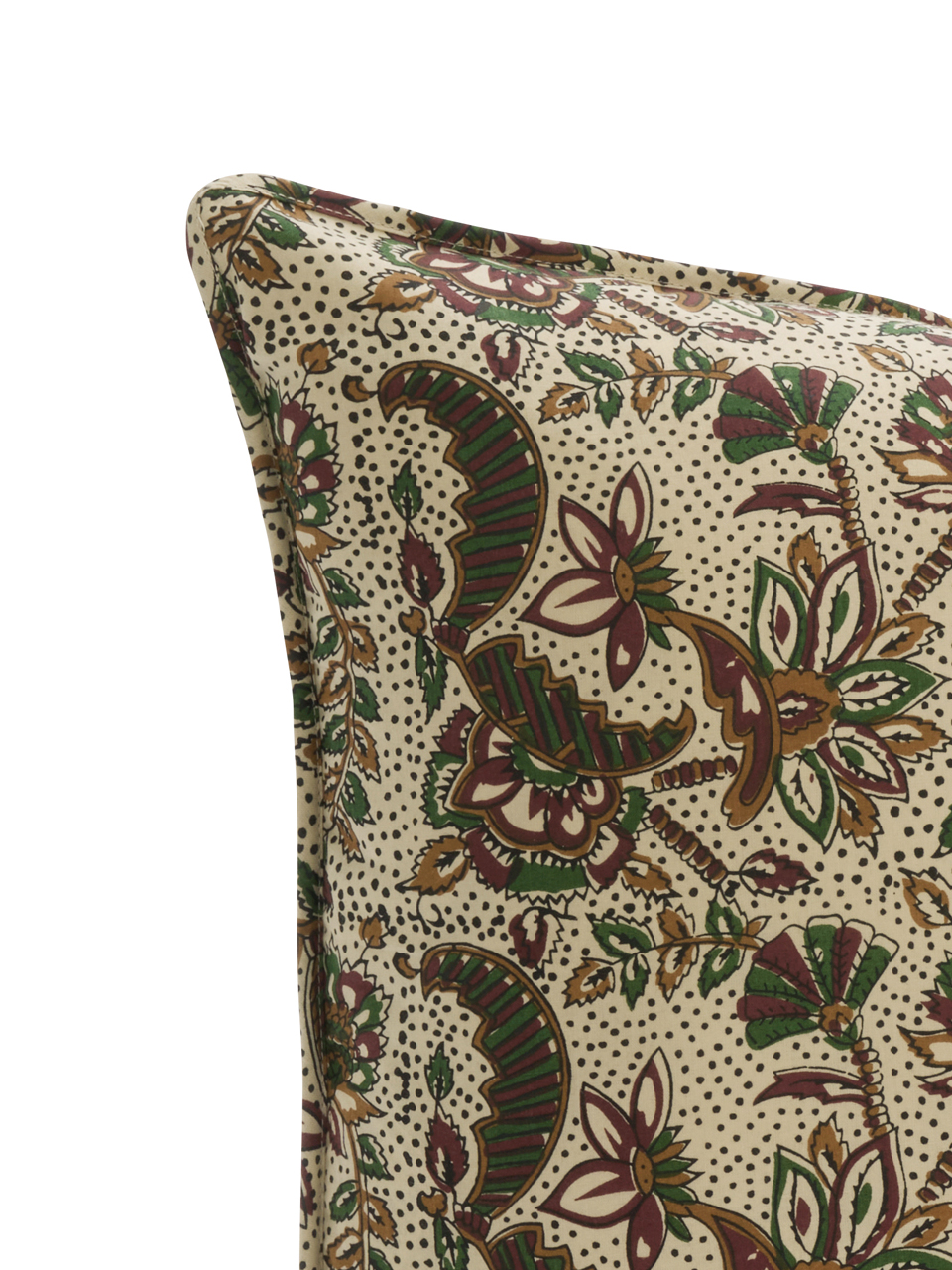 Coussin à motif floral et cachemire vintage