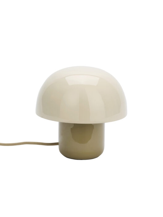 Lampe de table beige en forme de champignon